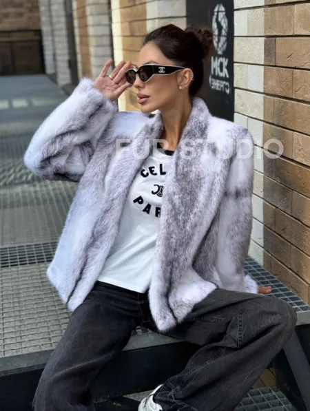 Меховая куртка из норковой крестовки - фото 4