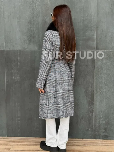 Пальто зимнее с мехом - фото 5