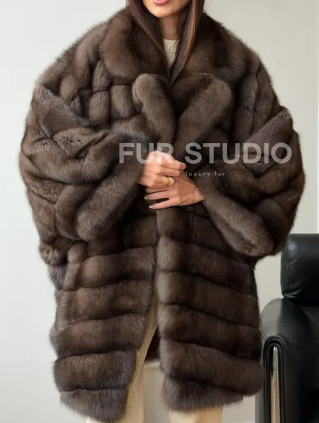 Шуба из баргузинского соболя - оверсайз - фото 3