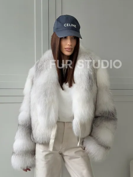 Шуба кроп-топ из лисы finnish cross fox - фото 12