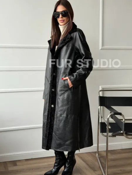 Дубленка из натуральной овчины астраган - фото 7