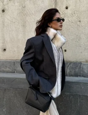 Женская манишка из норки крестовки - фото 9