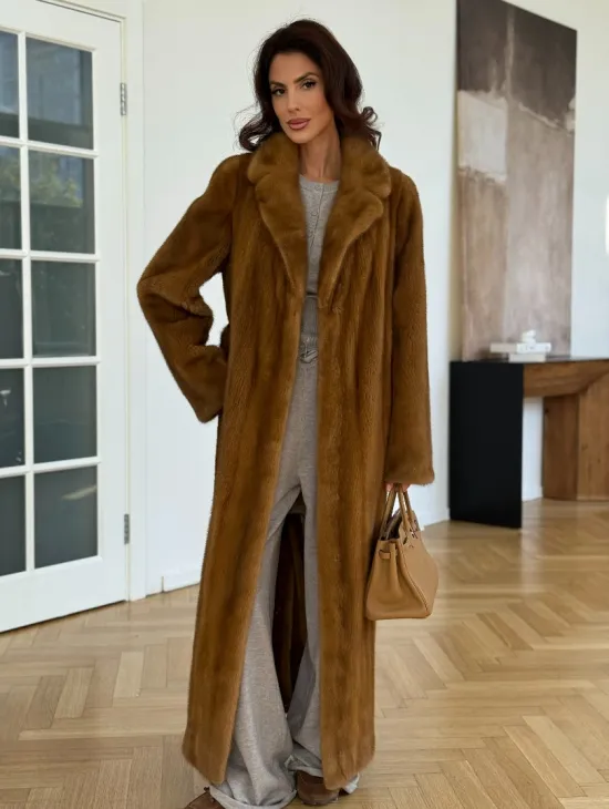 Шуба норковая золотая - фото 5