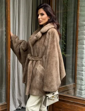 Шуба норковая летучая мышь - фото 4