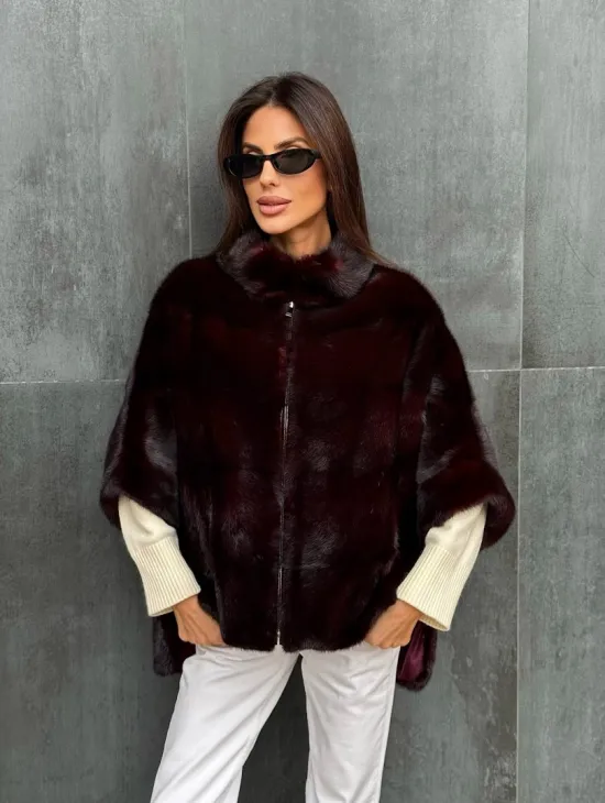 Норковый полушубок на молнии - фото 6