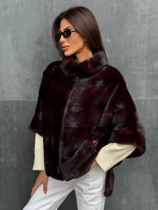 Норковый полушубок на молнии - фото 3