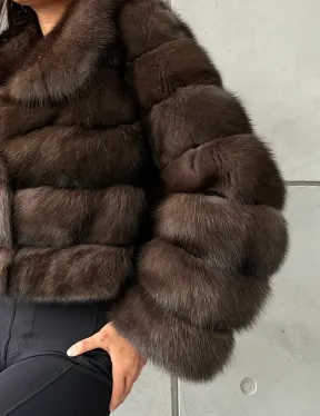 Короткая шуба из баргузинского соболя - фото 2