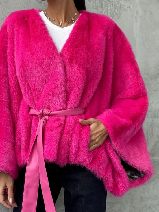 Короткая шуба из меха норки - фото 1