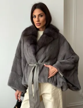 Короткий норковый полушубок - летучка - фото 6