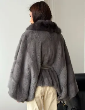 Короткий норковый полушубок - летучка - фото 4