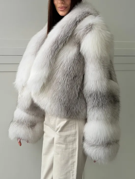 Шуба кроп-топ из лисы finnish cross fox - фото 3