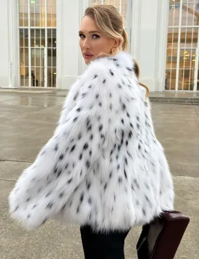 Шуба укороченная из арктической лисы под рысь - фото 10
