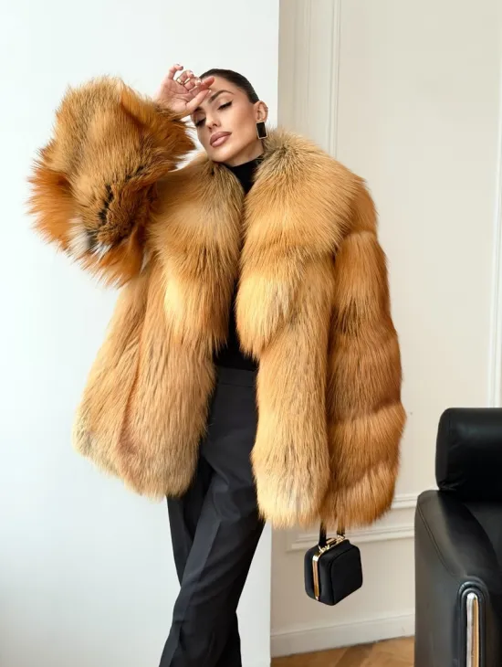 Шуба из лисы огневки - фото 11