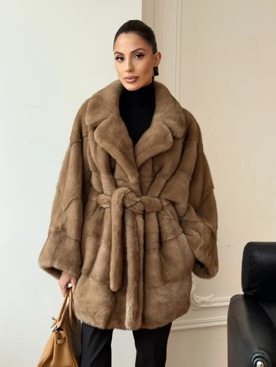 Норка пастель английский воротник летучая мышь - фото 10