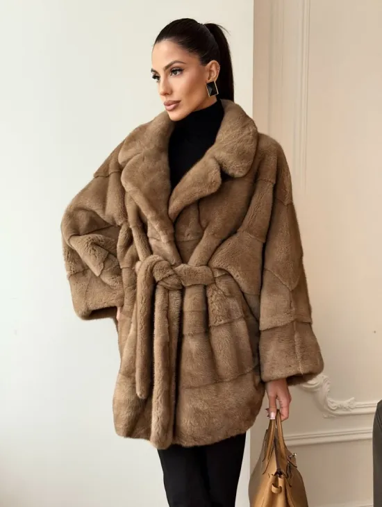 Норка пастель английский воротник летучая мышь - фото 9