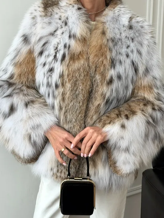 Шуба из натурального меха рыси - фото 2