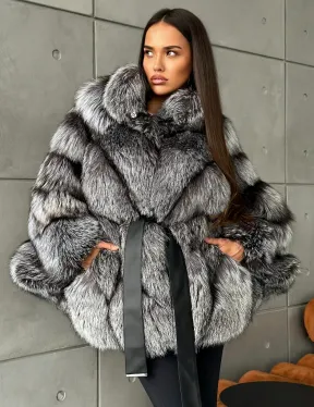 Шуба из чернобурой лисы 