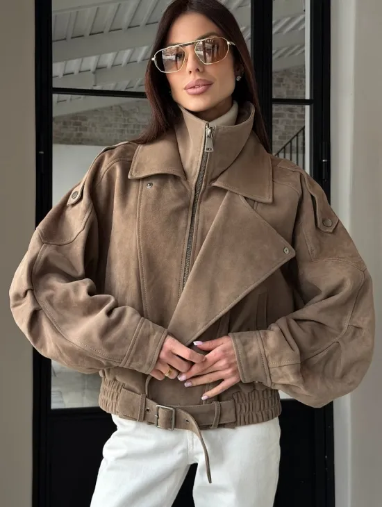 Куртка - бомбер весенняя оверсайз - фото 11